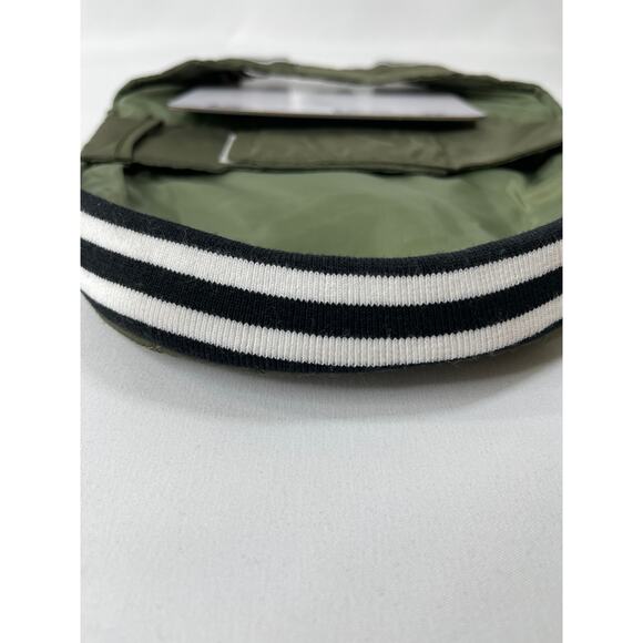 Fetchwear Olive Quilted Insulated Jacket Pocket Striped Trim for Dogs NEW Small - Picture 4 of 9